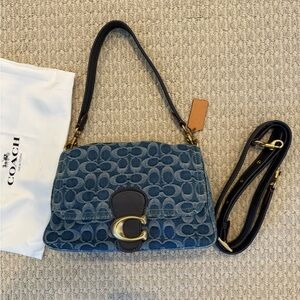 Coach Soft Tabby Shoulder Bag In Signature Denim